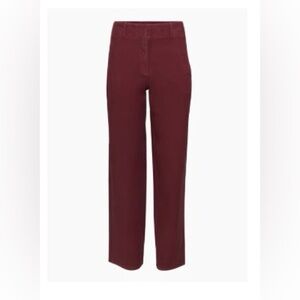 NWT Aritzia Wilfred Free Ascend Pant in Spiced Burgundy